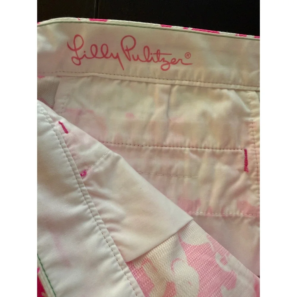 Lilly Pulitzer Buttercup Short Womens‎ 6 Elephant Tusk-in Sun Pink Scalloped Hem